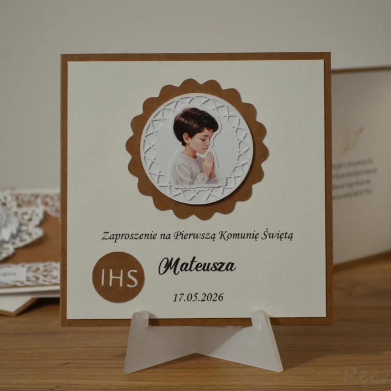 Zaproszenie na pierwszą komunia święta modlitwa